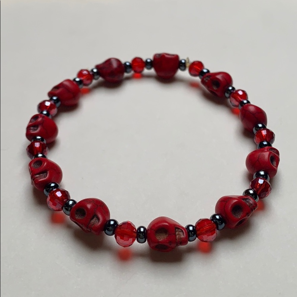 Skull bracelet, ankle Bracelet, Handmade